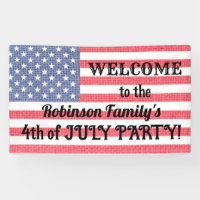 US Patriotic American Flag Burlap Calligraphy text