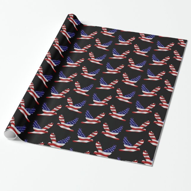 US Peace Dove Wrapping Paper (Unrolled)