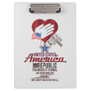US Pledge of Allegiance Clipboard