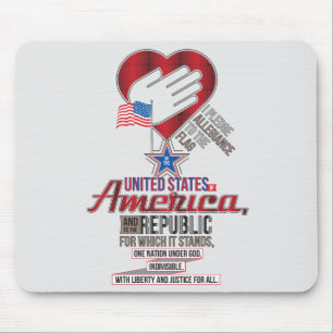 US Pledge of Allegiance Mouse Pad