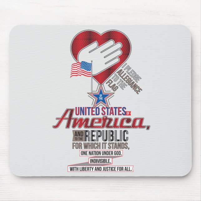 US Pledge of Allegiance Mouse Pad (Front)