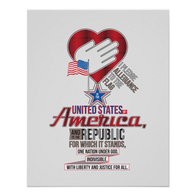 US Pledge of Allegiance Poster (Front)