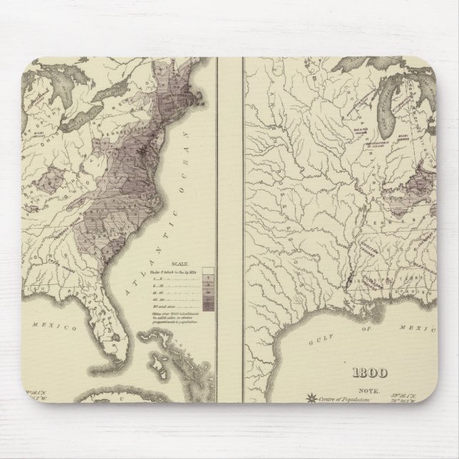US Population 1790-1820 Mouse Pad (Front)