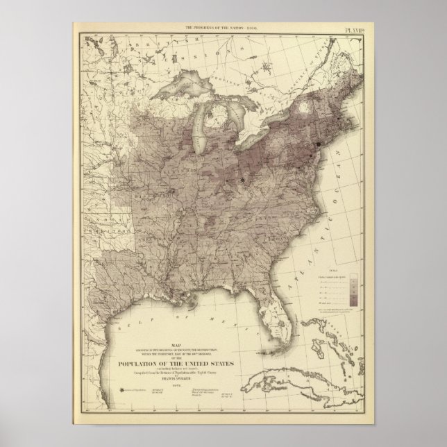 US Population 1860 Poster (Front)