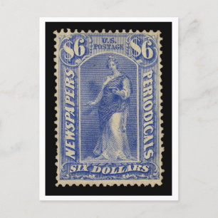 US Postage Stamp $6 for Newspapers Periodicals Postcard