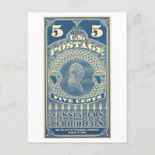 US Postage Stamp for Newspapers and Periodicals Postcard