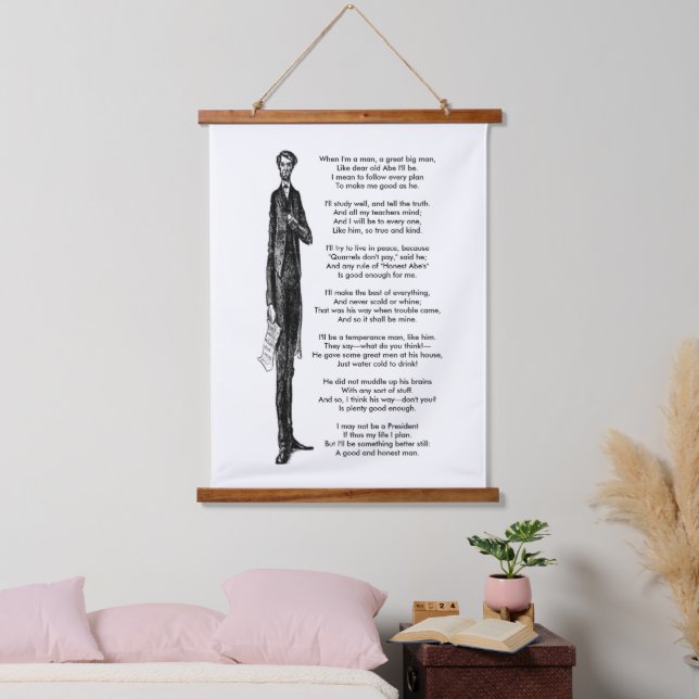 US President Abraham Lincoln Tribute Nursery Rhyme Hanging Tapestry (Bedroom)