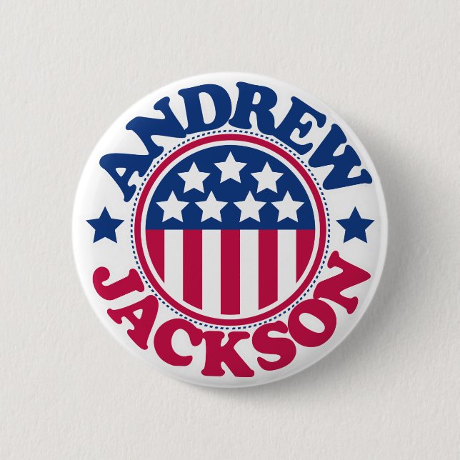 US President Andrew Jackson 6 Cm Round Badge (Front)