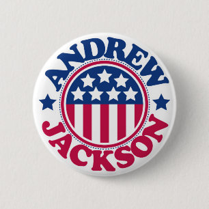 US President Andrew Jackson 6 Cm Round Badge