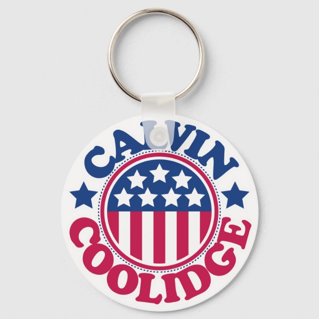 US President Calvin Coolidge Key Ring (Front)