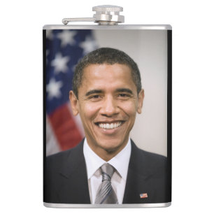 US President Elect Barack Obama Hip Flask