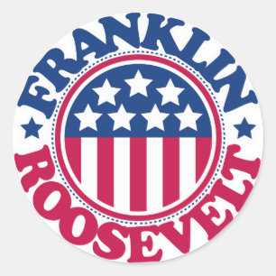 US President Franklin Roosevelt Classic Round Sticker