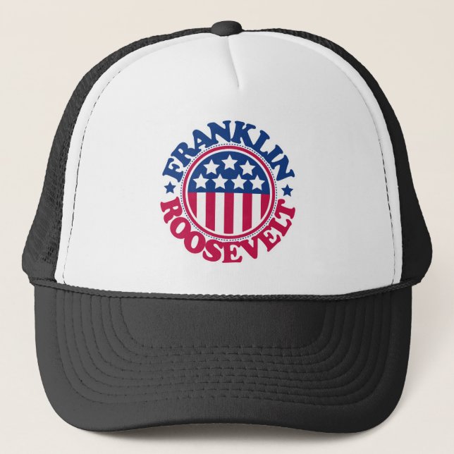 US President Franklin Roosevelt Trucker Hat (Front)