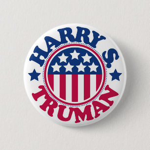 US President Harry S Truman 6 Cm Round Badge
