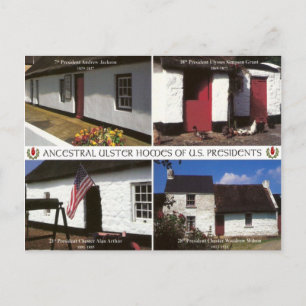 US Presidential Homesteads in Ulster Postcard