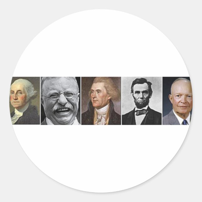 US Presidents Classic Round Sticker (Front)