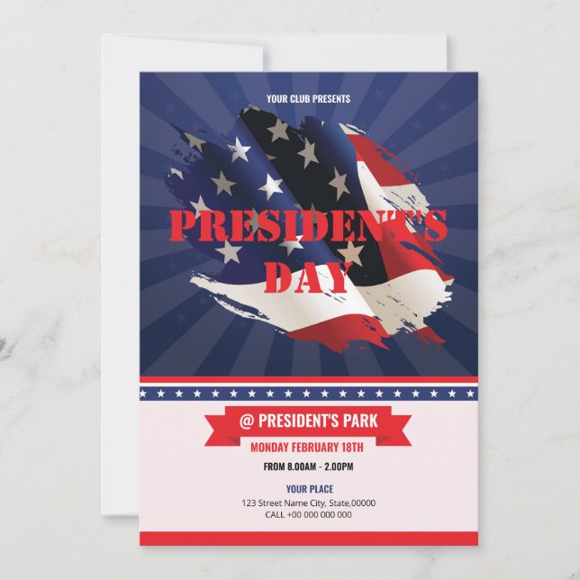 Us Presidents Day Flyer Template (Front)
