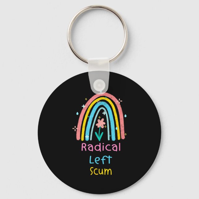 Us Quote Protest Ironically Funny Radical Left S R Key Ring (Front)