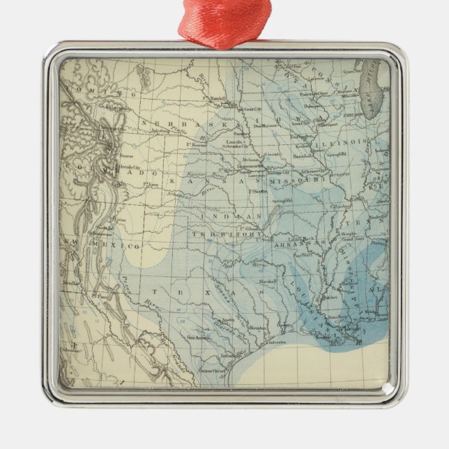 US Rain Chart Metal Tree Decoration (Front)