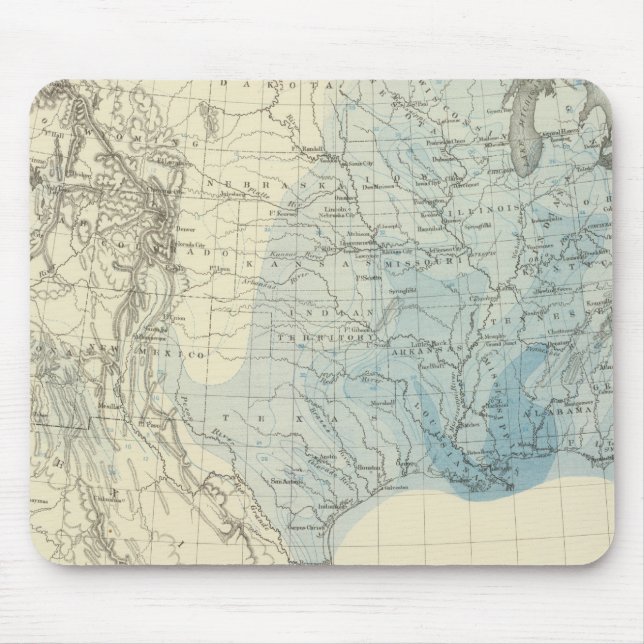 US Rain Chart Mouse Pad (Front)
