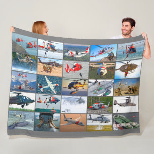 US RESCUE AVIATION “MONTAGE” FLEECE BLANKET