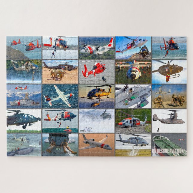 US RESCUE AVIATION “MONTAGE” JIGSAW PUZZLE (Horizontal)