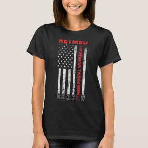 US Retired Postal Worker Vintage Old Mail Carrier T-Shirt