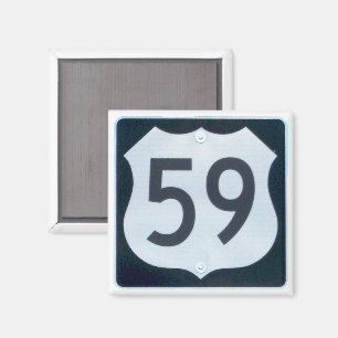US Route 59 Road Sign Magnet