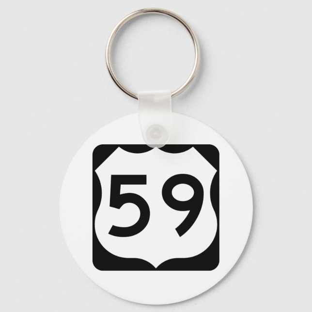 US Route 59 Sign Key Ring (Front)