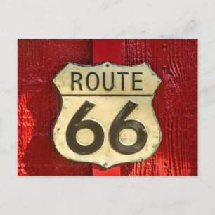 US Route 66 Sign on US Highway Shield Postcard