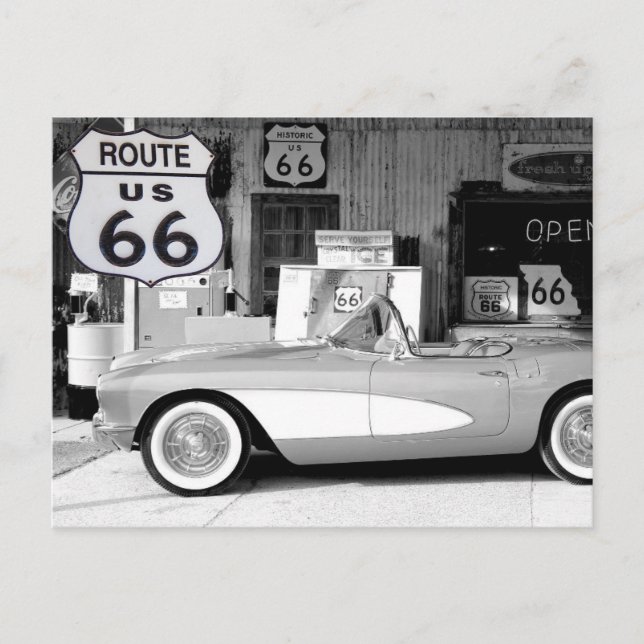US Route 66 Travel photo postcard  (Front)