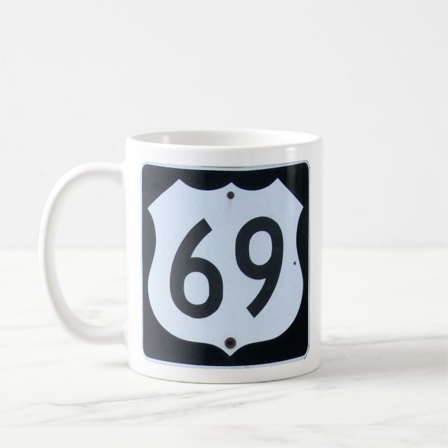 US Route 69 HIghway Sign Coffee Mug (Left)