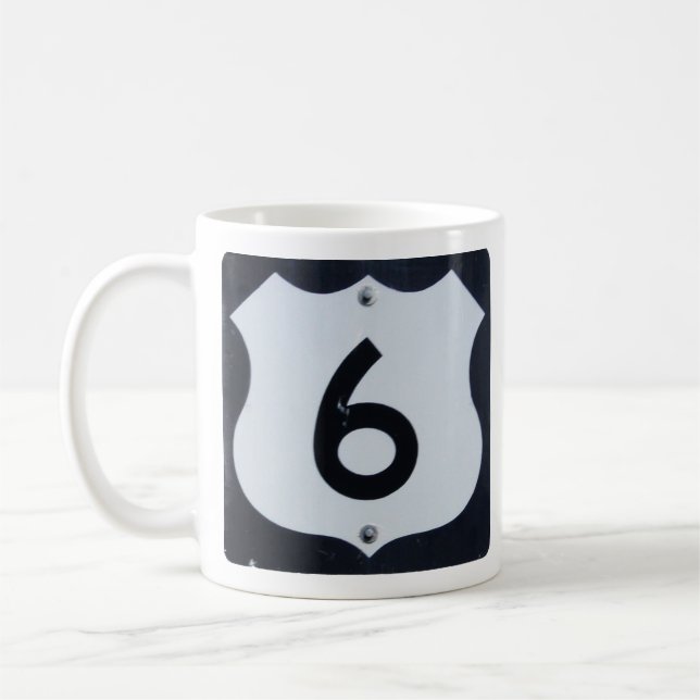 US Route 6 Highway Sign Mug (Left)
