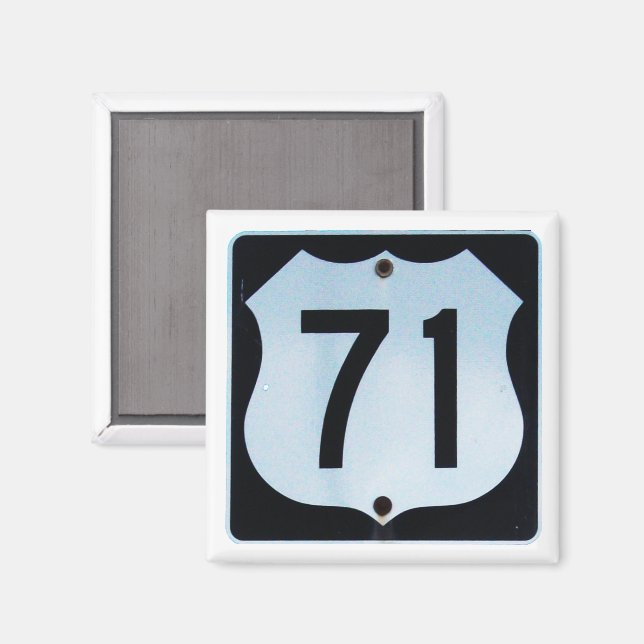 US Route 71 Highway Sign Magnet (Front/Back)