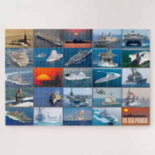 US SEA POWER – US Naval Vessels "Montage" Jigsaw Puzzle