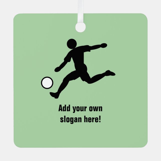 US Soccer / Briitish Football Player and your name Metal Tree Decoration (Front)