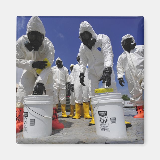 US Soldiers from the 457th Chemical Battalion Magnet (Front)