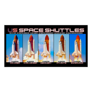 US SPACE SHUTTLES 1981-2011 POSTER