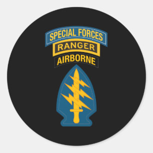 Us Special Forces Special Forces Ranger 20 Classic Round Sticker