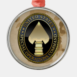 US Special Operations Command Metal Tree Decoration