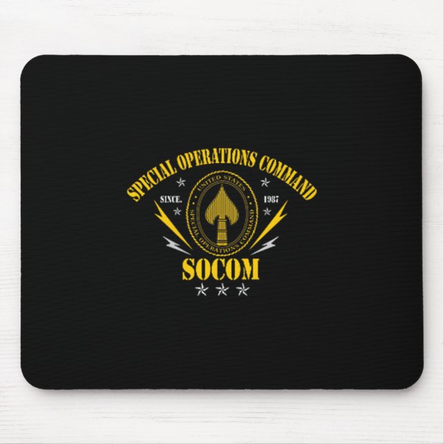Us Special Operations Command Socom Patriotic Vete Mouse Pad (Front)