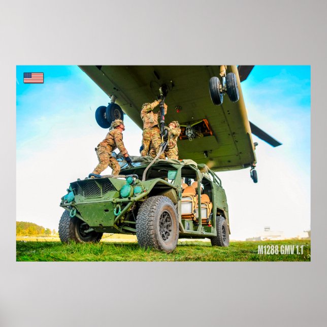 US SPECIAL OPERATIONS VEHICLES – M1288 GMV 1.1 POSTER (Front)