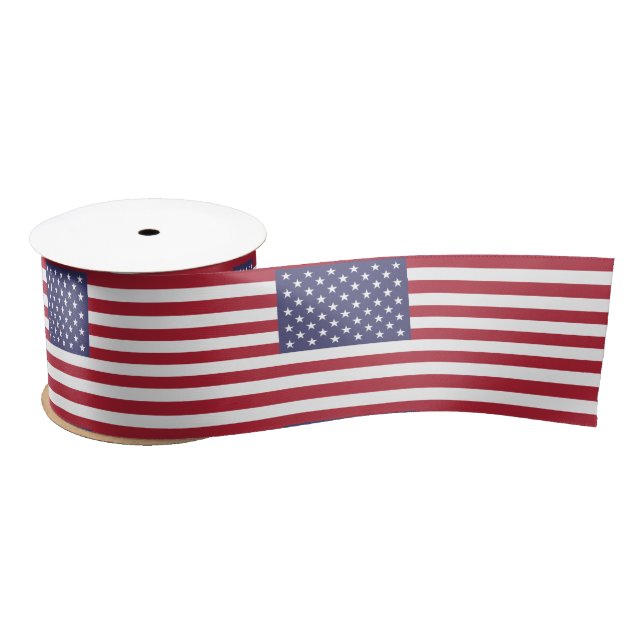 US Stars and Stripes Satin Ribbon (Spool)