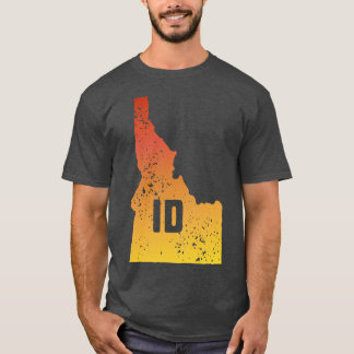 US state pride Stamp map of Idaho ID letters cut o T-Shirt