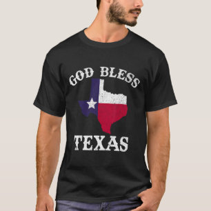 Us State Texas Flag Texan God Bless Texas T-Shirt