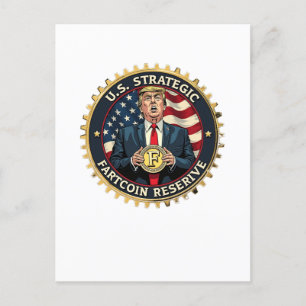 US Strategic Fartcoin Reserve Crypto Trump Funny Invitation Postcard