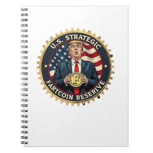 US Strategic Fartcoin Reserve Crypto Trump Funny  Notebook