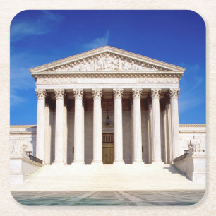 US Supreme Court building, Washington DC, USA Square Paper Coaster