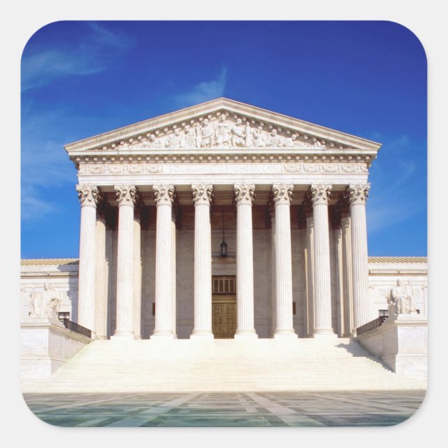 US Supreme Court building, Washington DC, USA Square Sticker (Front)