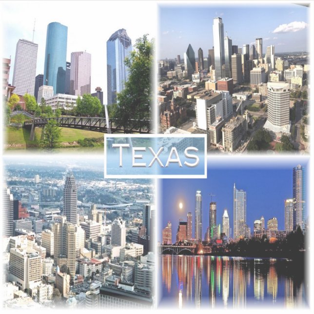US Texas - Downtown Houston - Downtown Dallas - (Front)